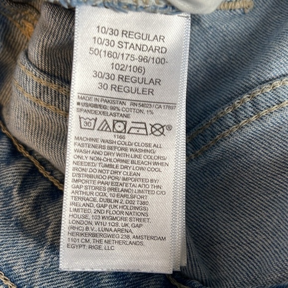 GAP 90s Loose Fit High Rise Jeans Light Blue Keywest Wash Straight Leg Size 10 - Picture 8 of 10